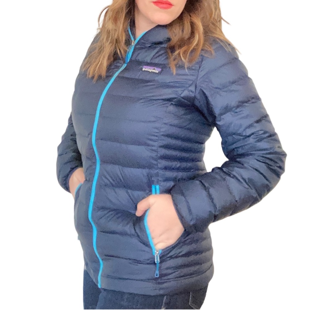 Patagonia Goose Down Hooded Puffer Jacket Medium